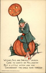 Witches, Fays and Sprites unseen. Come to earth on Halloween- Postcard