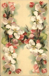 Floral Letter "H" Postcard