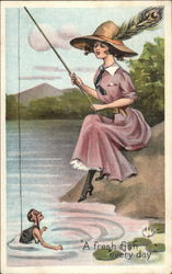 A Fresh Fish Every Day Postcard