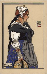Young Woman of Nice by G. Geo-Fourrier Postcard