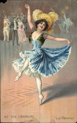 At the Carnival "La Paloma" Postcard