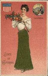 State of California State Girls Postcard Postcard