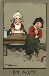 Baking Day Dutch Children Postcard Postcard