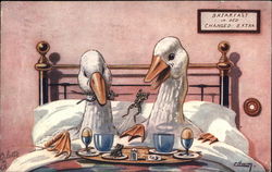 Breakfast In Bed Charged - Extra Postcard