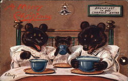 A Merry Christmas Breakfast In Bed Charged Extra Postcard