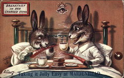 Taking It Jolly Easy at Maidenhead Dressed Animals Postcard Postcard
