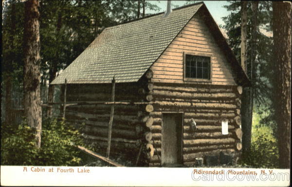 A Cabin At Fourth Lake Adirondack Mountains New York
