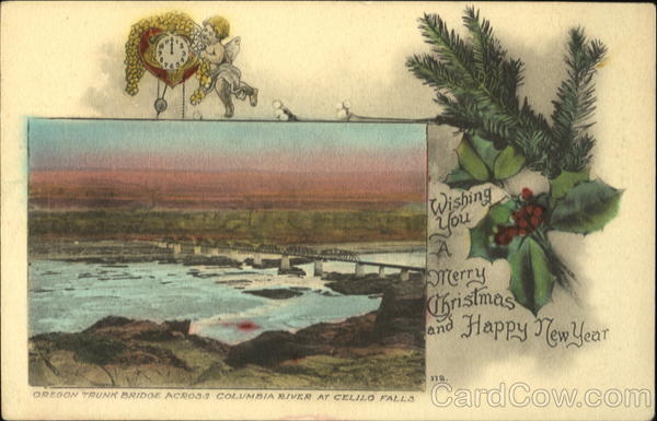 Wishing you a merry Christmas and a happy New Year Columbia River Oregon