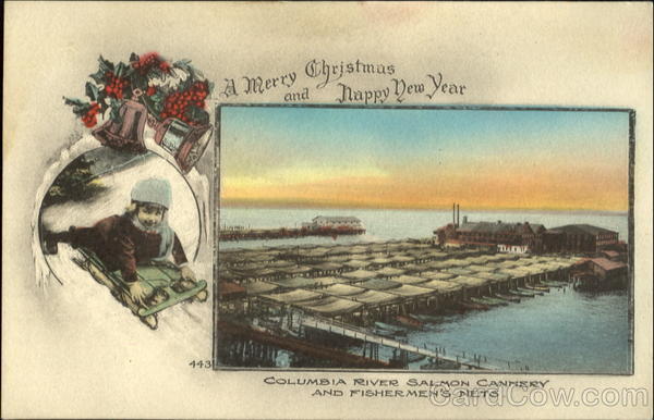 Columbia River Salmon Cannery And Fishermen's Nets Oregon