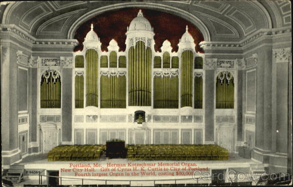 Herman Kotzschmar Memorial Organ Portland Maine