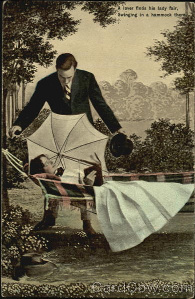 A Lover Finds His Lady Fair Swinging In A Hammock There