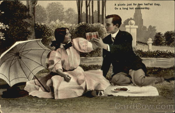 A Picnkc Just For Two Had'Ed They On A Long Hot Summerday