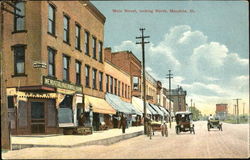 Main Street Looking North Mendota, IL Postcard Postcard