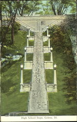 High School Steps Postcard