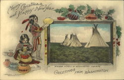 Merry Christmas And Happy New Year Postcard