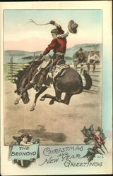 Christmas And New Year Greetings Postcard