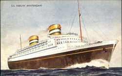 SS Nieuw Amsterdam Postcard