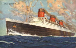 R. M. S. Queen Mary Postcard