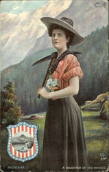 A Daughter Of The Rockies Postcard