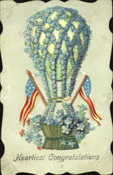 Heartiest Congratulations - Balloon made of Forget-me-nots Heartiest Congratulations - Balloon made of Forget-me-nots