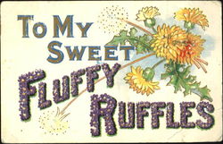 To My Sweet Fluffy Ruffles Postcard