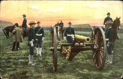 Soldiers & Cannon Postcard