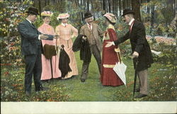 A Group of 19th Century Men and Women Postcard