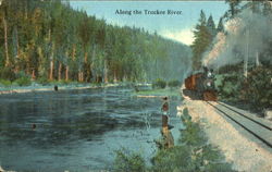 Along The Truckee River Scenic, CA Postcard Postcard