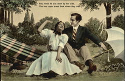 But When He Sits Down By Her Side The Two Ropes Break From Where They Tied Postcard