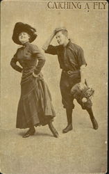 Catching A Fly Postcard