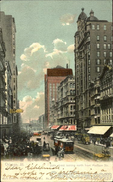 State Street Looking North From Madison Str Chicago Illinois