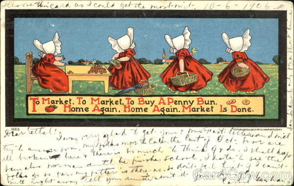 To Market to Buy a Penny Bun Sunbonnet Babies
