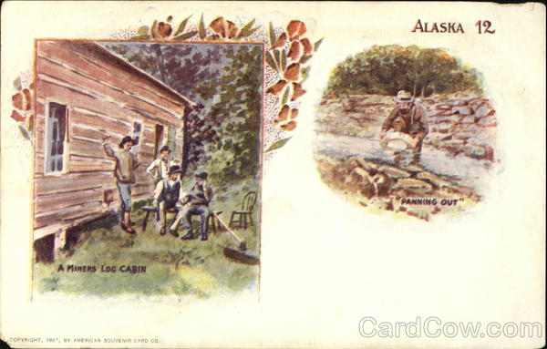 A Miners Log Cabin Panning Out Alaska