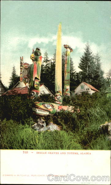 Indian Graves And Totems Alaska