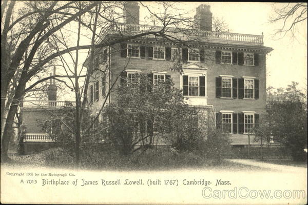 Birthplace Of James Russell Lowell Cambridge Massachusetts