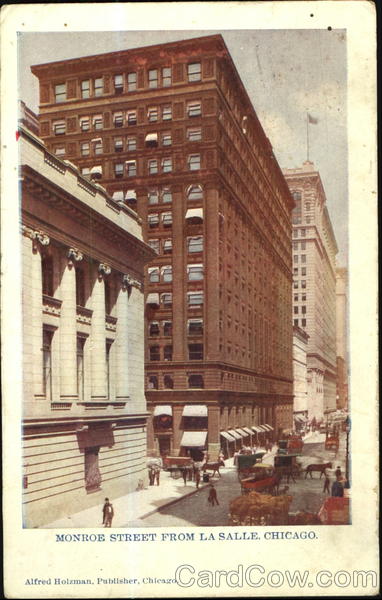 Monroe Street From La Salle Chicago Illinois