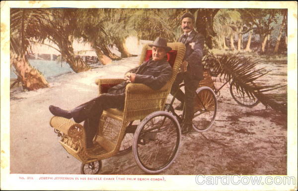 Joseph Jefferson In His Bicycle Chair Bicycles