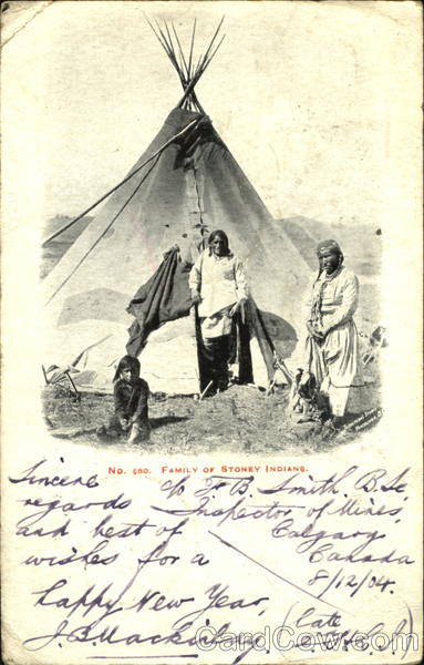 Family Of Stoney Indians Native Americana