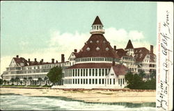 Hotel Del Coronado From Pacific Ocean California Postcard Postcard