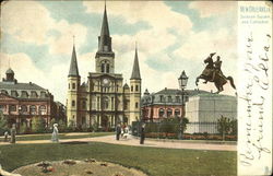 Jackson Square And Cathedral New Orleans, LA Postcard Postcard