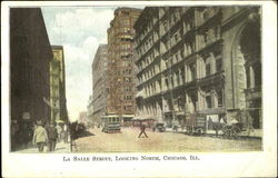 La Salle Street Looking North Chicago, IL Postcard Postcard