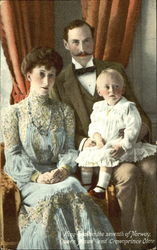 King Haakon The Seventh Of Norway Queen Maud And Crownprince Olav Postcard