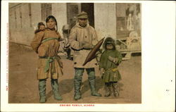 Eskimo Family Postcard