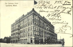 The Spokane Hotel Washington Postcard Postcard