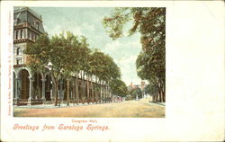 Congress Hall, Greetings from Saratoga Springs Postcard