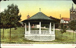 Band & Reviewing Stand Lehighton, PA Postcard Postcard