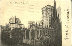 Trinity Church New York, NY Postcard Postcard