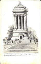 Soldiers & Sailors Monument, Riverside Park Postcard