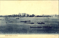New York From River Postcard