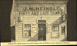 Original Bar Made Famous By Jack London, Foot of Webster Street Oakland, CA Postcard Postcard